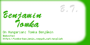 benjamin tomka business card