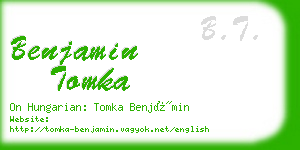 benjamin tomka business card